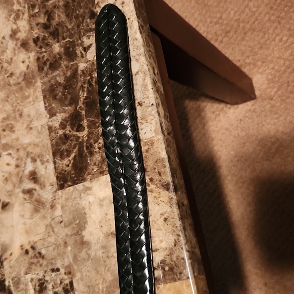 Coach Men’s braided Black belt.  Size 46 - Picture 6 of 8